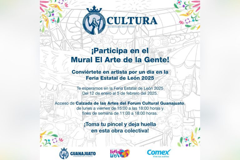 Crean mural “El Arte de la Gente” en el marco de la Feria Estatal León 2025