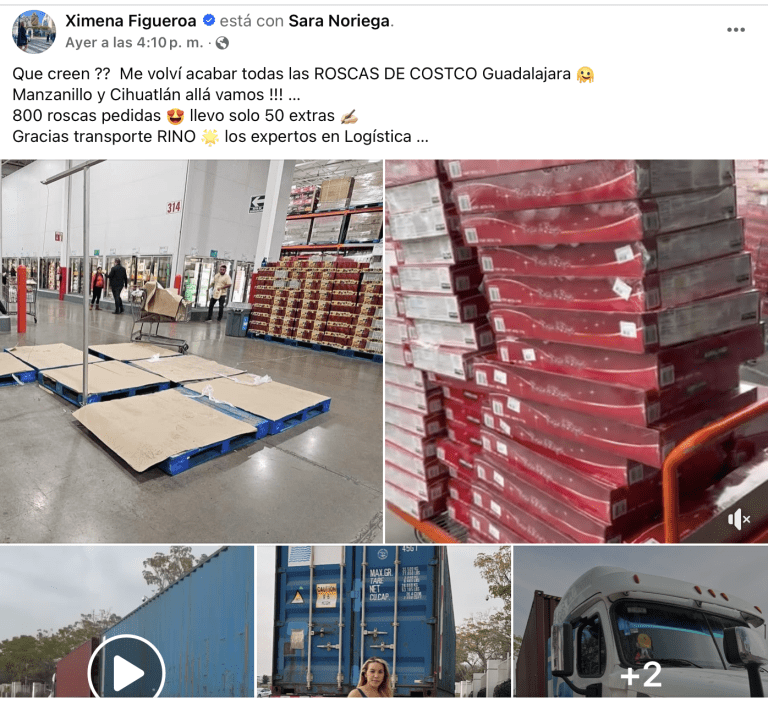Mujer compra 800 roscas de reyes de Costco para revenderlas
