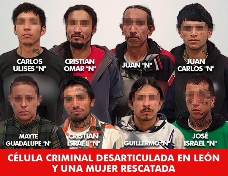 Rescatan a mujer secuestrada y desmantelan peligrosa célula criminal en León