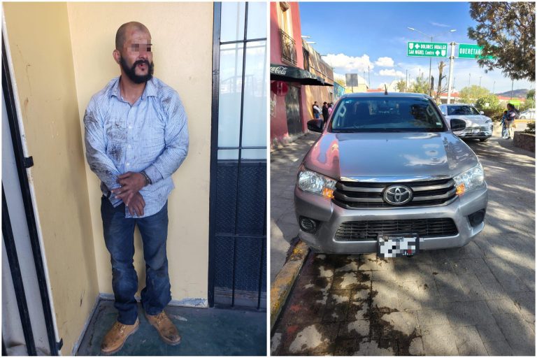 Policía de San Miguel de Allende detiene a hombre armado por presunto robo de camioneta