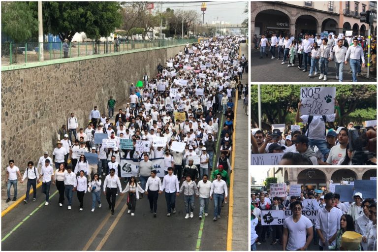 Estudiantes toman las calles de Celaya para exigir seguridad