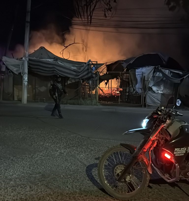 Quema de pastizal consume 3 negocios en Pénjamo