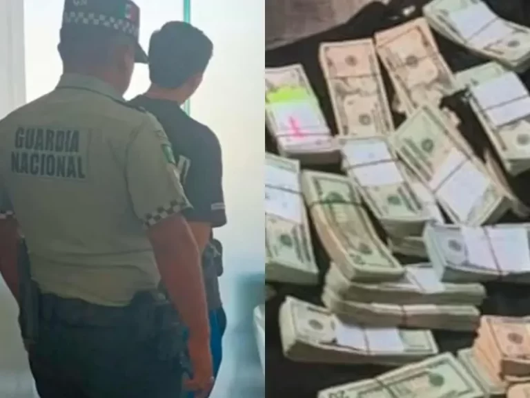 Detienen a hombre en aeropuerto de Michoacán con más de un millón de pesos en dólares