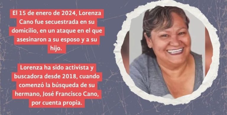 Siguen buscando a Lorenza Cano