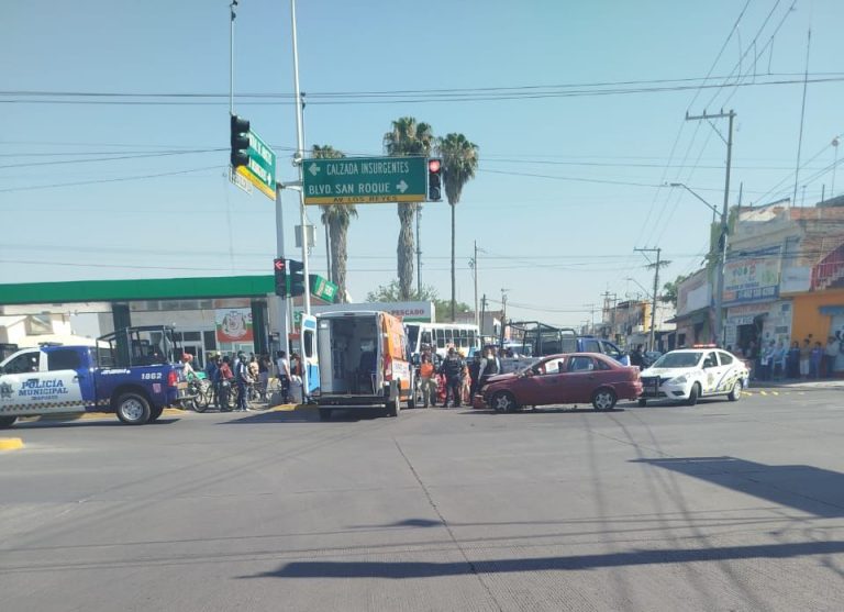 Elemento de FSPE resulta lesionada tras choque entre patrulla y vehículo