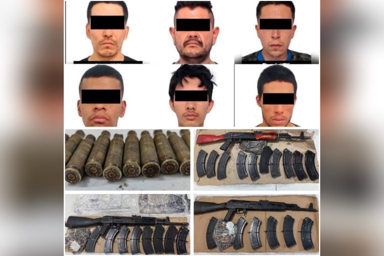 Vinculan a proceso a seis presuntos integrantes del CJNG detenidos con arsenal en Irapuato