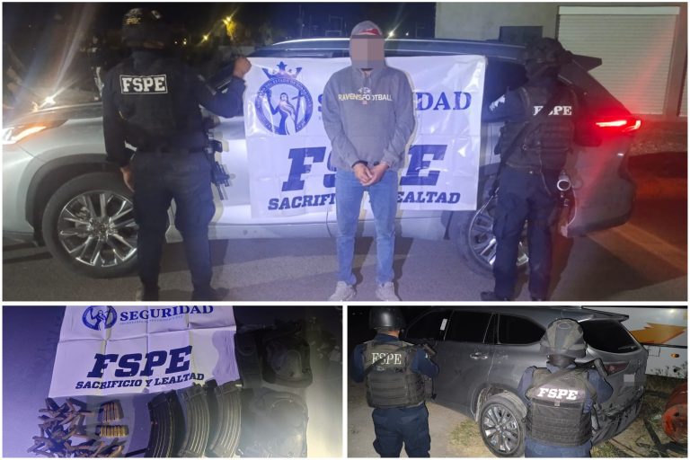 Repelen agentes de FSPE ataque en Celaya y detienen a sujeto armado con equipo táctico