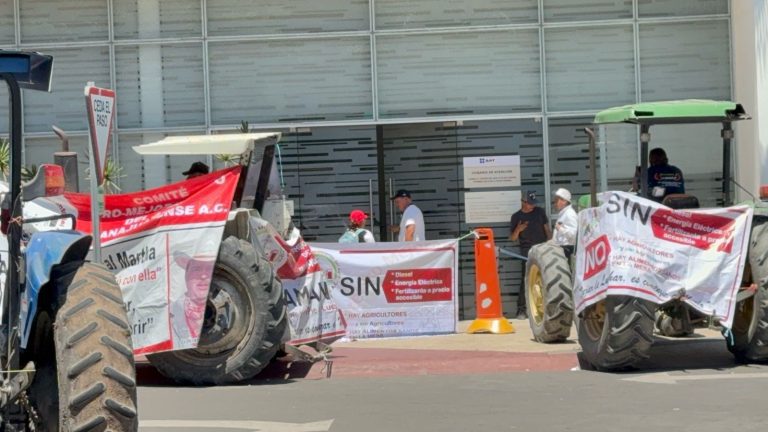 Se manifiestan productores en el SAT