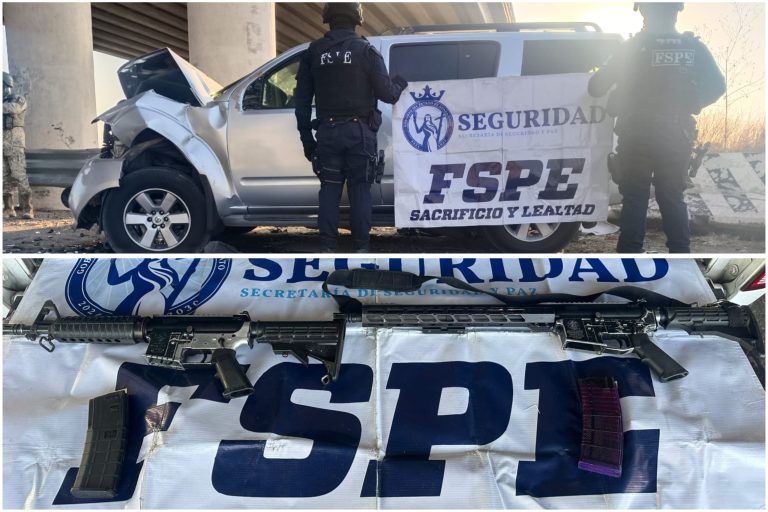 Detiene FSPE y Defensa a dos personas en posesión de armamento de alto poder