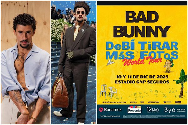 BAD BUNNY REGRESA A LA CIUDAD DE MÉXICO CON SU GIRA MUNDIAL “DEBÍ TIRAR MÁS FOTOS”