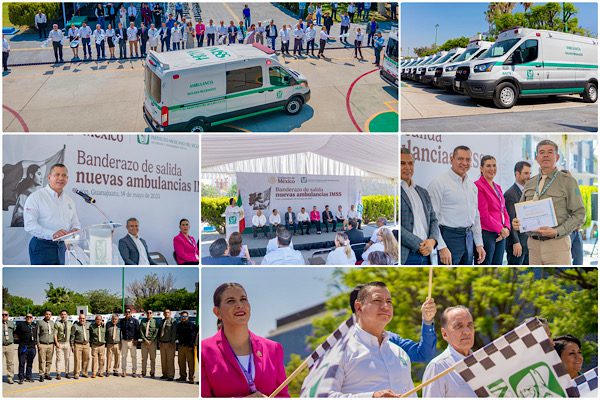 IMSS Guanajuato da banderazo de salida a 27 nuevas ambulancias