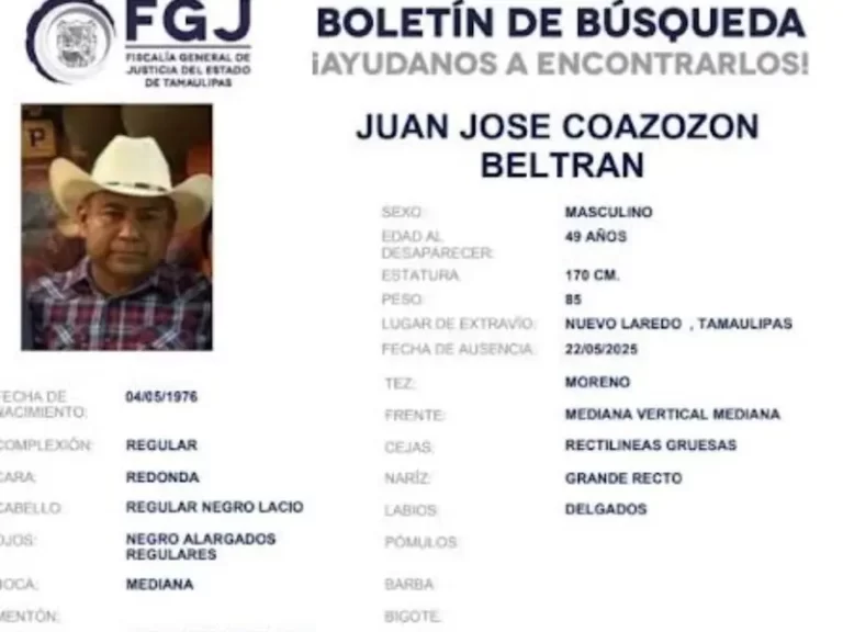 Policía estatal y ocho de sus familiares desaparecen en Tamaulipas