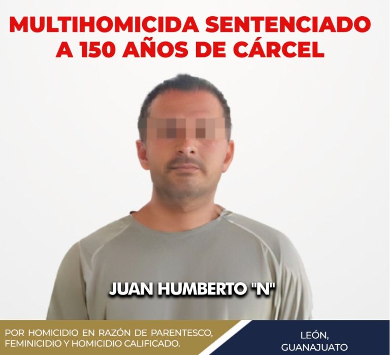 Multihomicida recibe 150 años de prisión por masacre familiar en León