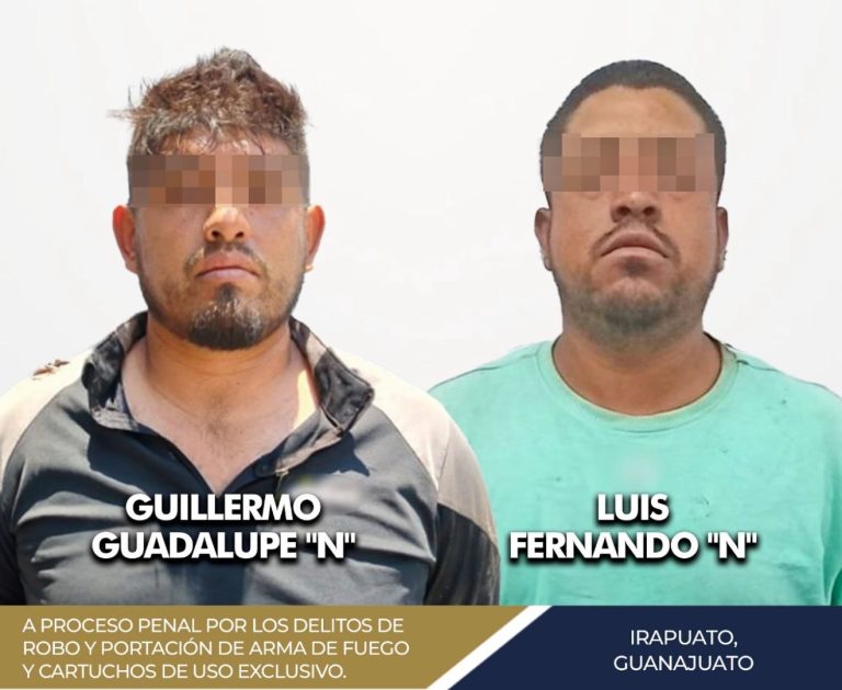 Vinculan a proceso a asaltantes detenidos en Irapuato