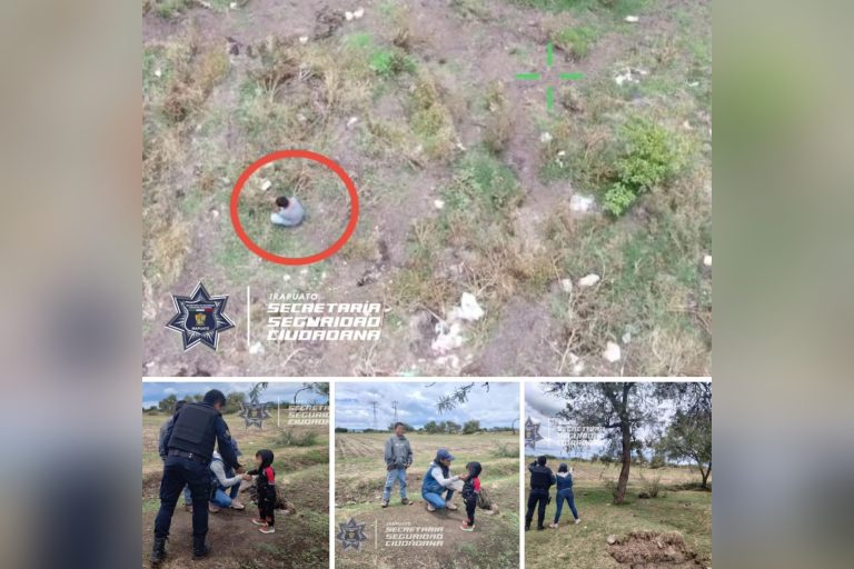 Policía de Irapuato localiza a dos niños perdidos en zona cerril de colonia Bellavista