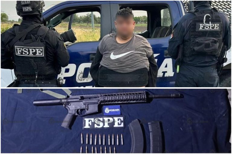 Detiene la Secretaría de Seguridad y Paz a hombre armado y asegura vehículo robado en Juventino Rosas