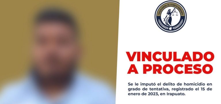 Procesan a hombre por intentar asesinar a tres personas en Irapuato
