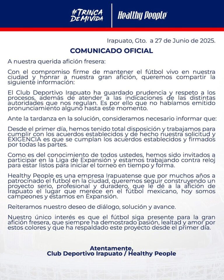 Rompe el silencio Club Deportivo Irapuato