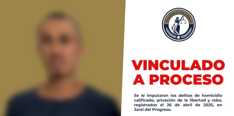 Vinculan a proceso a presunto responsable de secuestro y homicidio en Jaral del Progreso