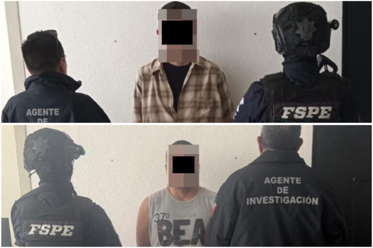Detienen a dos personas con órdenes de aprehensión por robo calificado