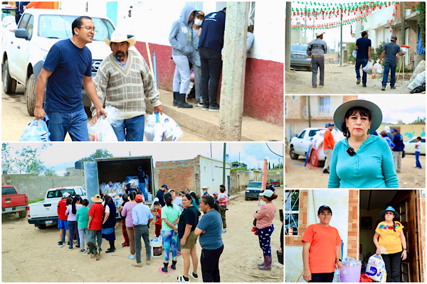 Entrega el DIF Estatal más de 9 mil artículos a las familias de San Pedro de Ibarra en Ocampo