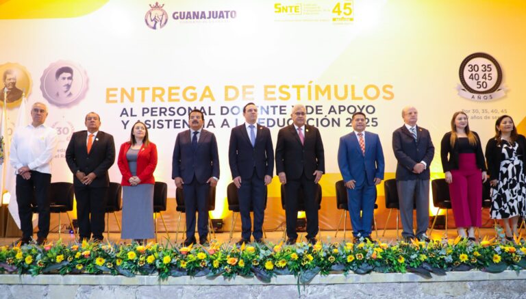 Reconoce Gobierno Estatal al SNTE por ser una columna vertebral para la educación en Guanajuato