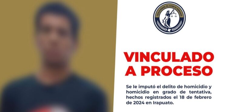 Vinculan a proceso a imputado por homicidio en Irapuato
