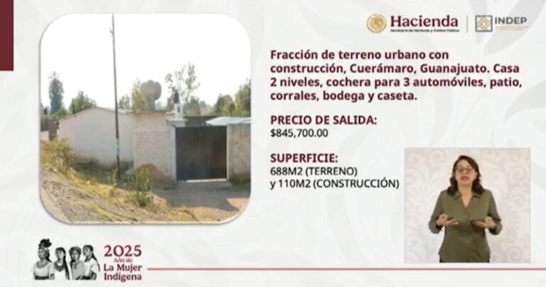 Subastarán terreno en Cuerámaro