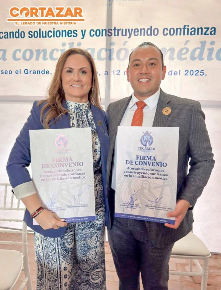 Firman convenio CECAMED y Municipio de Cortazar para fortalecer el derecho a la salud