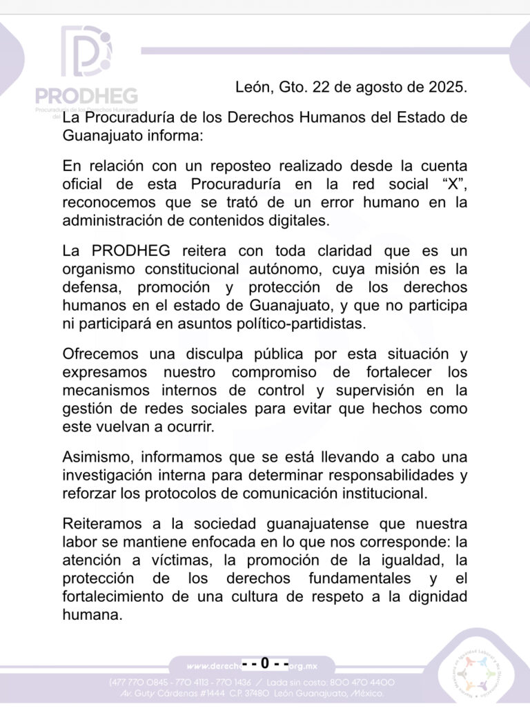 Inicia PRODHEG investigación por reposteo en redes sociales