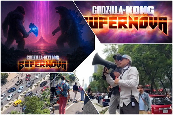 GODZILLA Y KONG INVADEN LA CDMX: FILMAN ESCENAS DE LA NUEVA PELÍCULA EN PASEO DE LA REFORMA