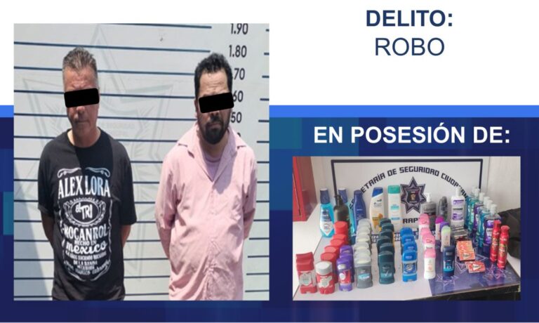 Detienen a dos leoneses por robo a farmacia en Irapuato; uno tiene amplio historial delictivo