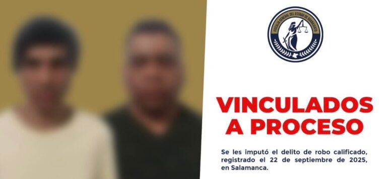 FGE logra vinculación a proceso de presuntos responsables de robo que inició en Salamanca y terminó en Celaya