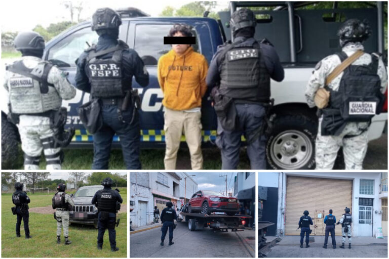 Asegura Secretaría de Seguridad y Paz armas, droga y vehículos robados en Cortázar; hay un detenido