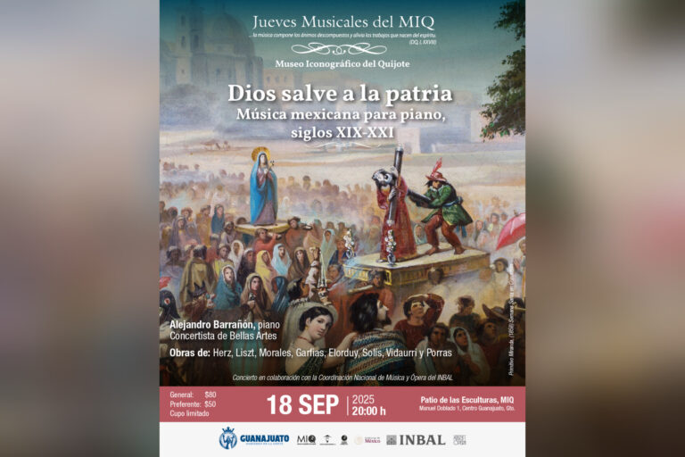 Recuerdan historia de Guanajuato con concierto de piano en los Jueves Musicales del MIQ