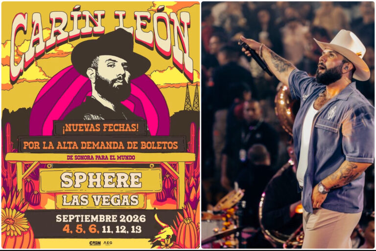 CARÍN LEÓN IMPONE RÉCORD AL AGOTAR BOLETOS EN UNA HORA PARA SU RESIDENCIA EN LAS VEGAS