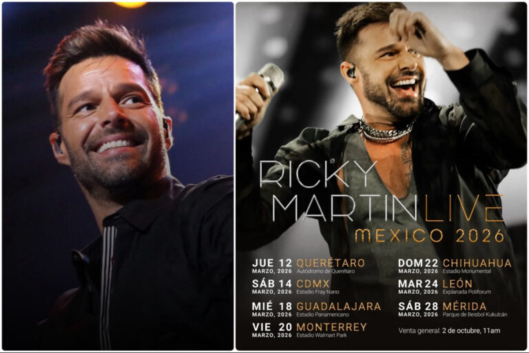 RICKY MARTIN ANUNCIA GIRA “RICKY MARTIN LIVE MÉXICO 2026”