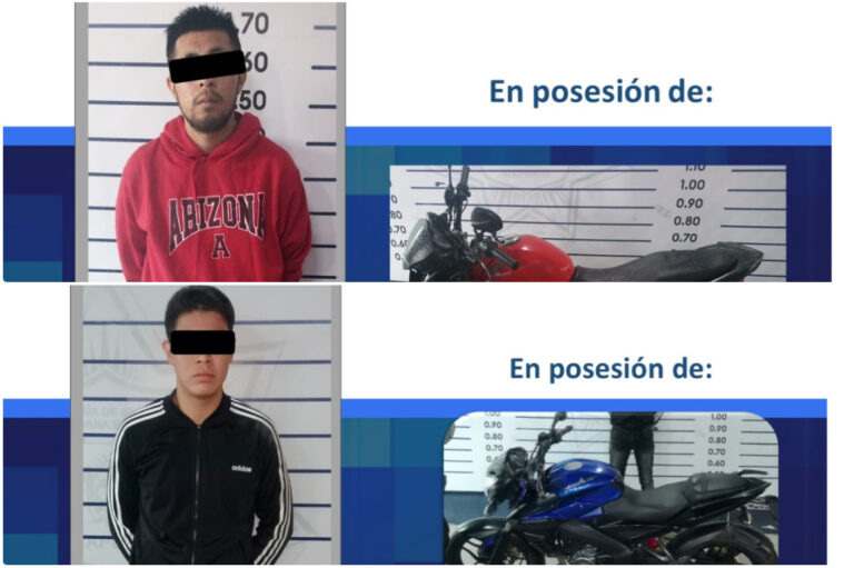 POLICÍA MUNICIPAL DE IRAPUATO DETIENE A DOS SUJETOS CON MOTOCICLETAS ROBADAS