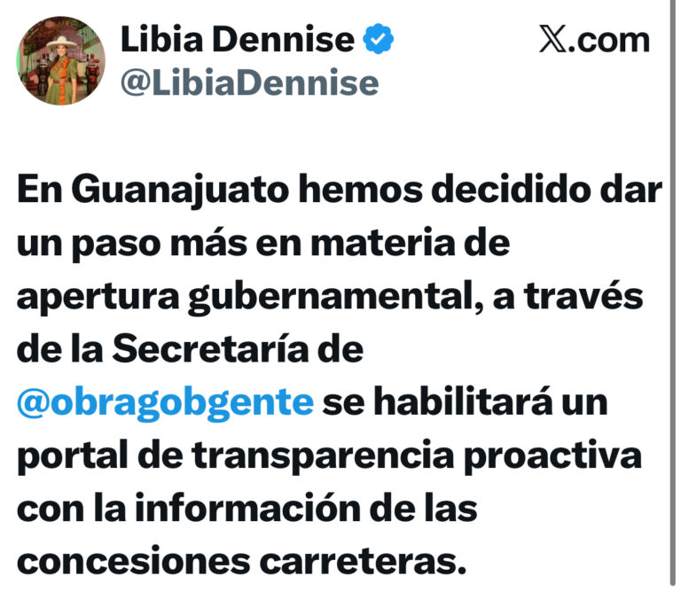 Anuncia Gobernadora portal de transparencia sobre concesiones carreteras
