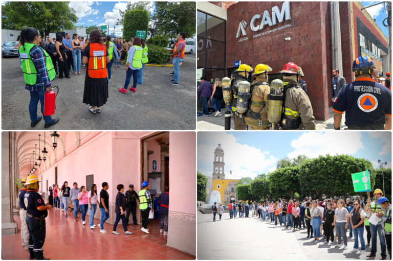 DE MANERA RESPONSABLE, IRAPUATENSES PARTICIPAN EN EL SIMULACRO NACIONAL