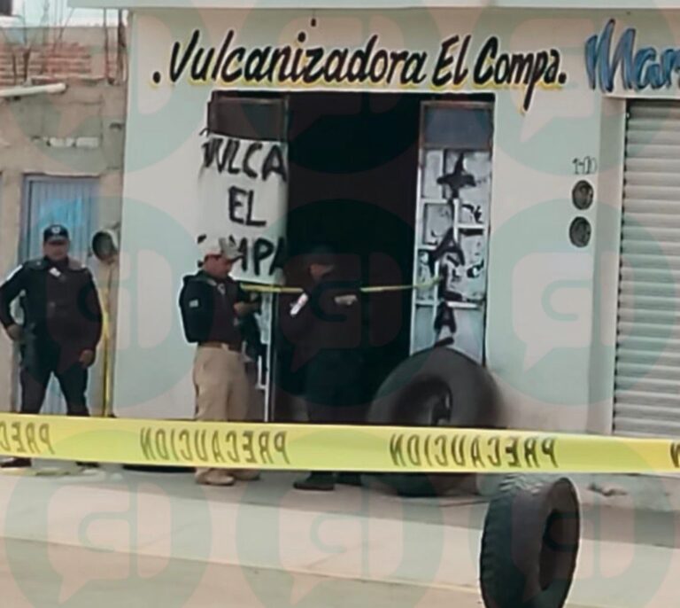 Ataque en vulcanizadora deja un hombre sin vida en Irapuato