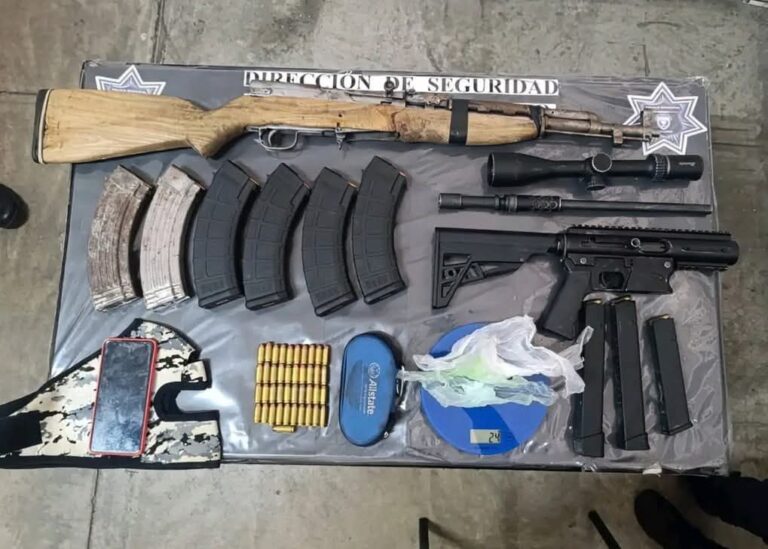 Detienen en Pénjamo a dos hombres fuertemente armados