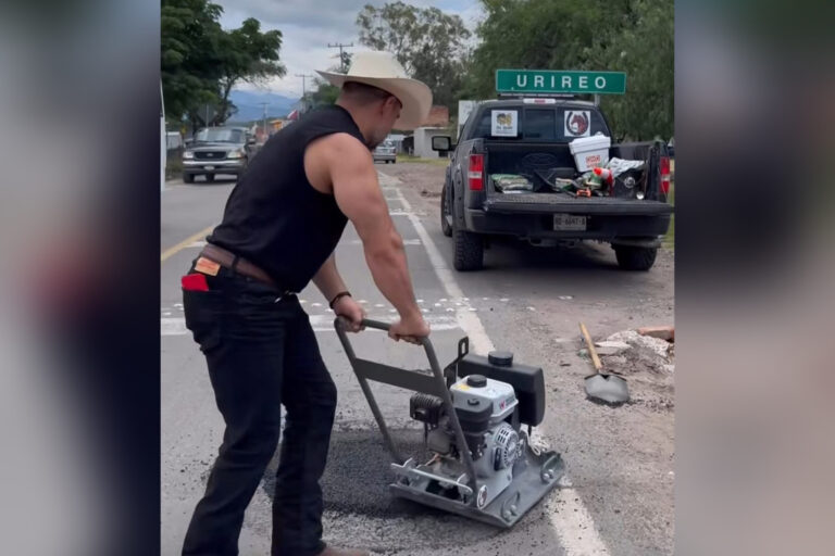 Influencer tapa bache denunciado por “Don Nico” que falleció tras ataque a balazos