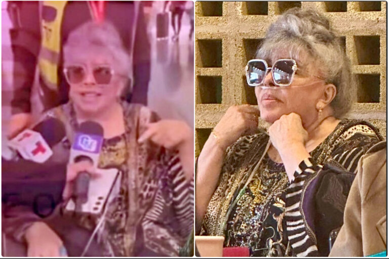 VERÓNICA CASTRO ES CAPTADA CON OXÍGENO EN AEROPUERTO; ASEGURA QUE NO ESTÁ ENFERMA