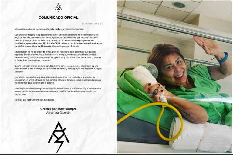 ALEJANDRA GUZMÁN REGRESA AL QUIRÓFANO: SE SOMETE A CIRUGÍA EN LA COLUMNA VERTEBRAL
