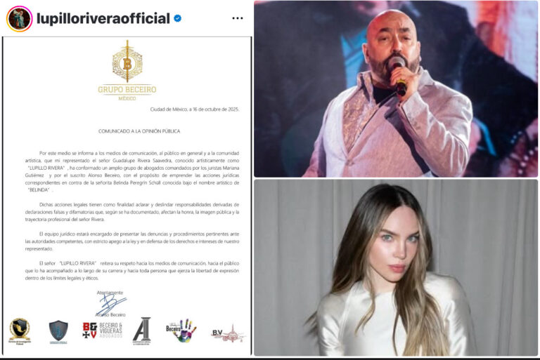 LUPILLO RIVERA RESPONDE A BELINDA CON CONTRADEMANDA TRAS DENUNCIA POR VIOLENCIA DIGITAL
