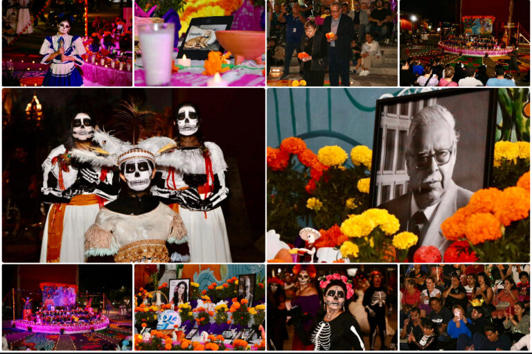 INICIAN FESTIVAL REVIVIENDO TRADICIONES CON ENCENDIDO DE ALTAR MONUMENTAL