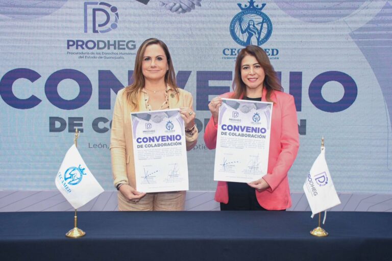 Firman convenio PRODHEG y CECAMED