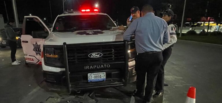 Tres lesionados entre choque de patrulla y particular