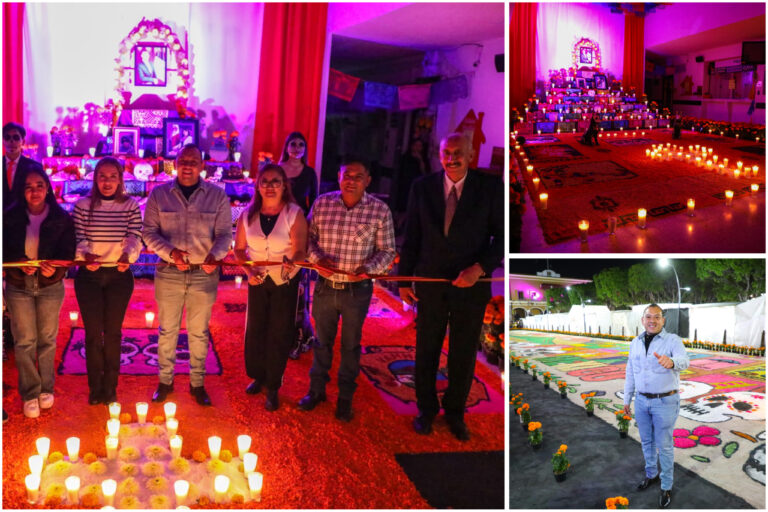 Inauguran tapete monumental y altar de muertos en Cortazar
